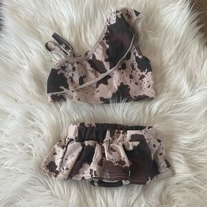 Cow Print Bikini Set